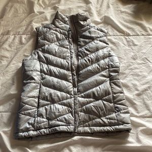 Gray northface puffer vest